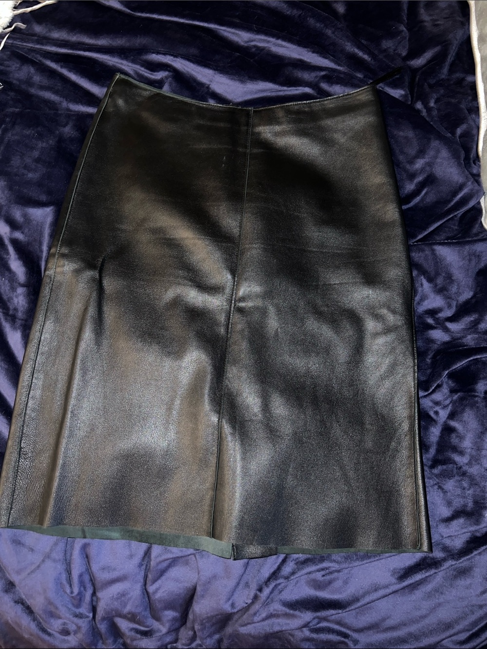 bebe Black Faux Leather Pencil Skirt